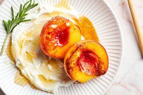 Rosemary-Balsamic Peaches with Honey and Whipped Ricotta